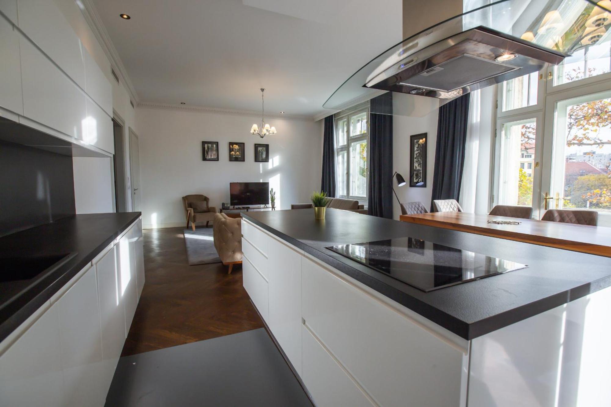 Zoya Luxury Residence بودابست المظهر الخارجي الصورة A modern German kitchen