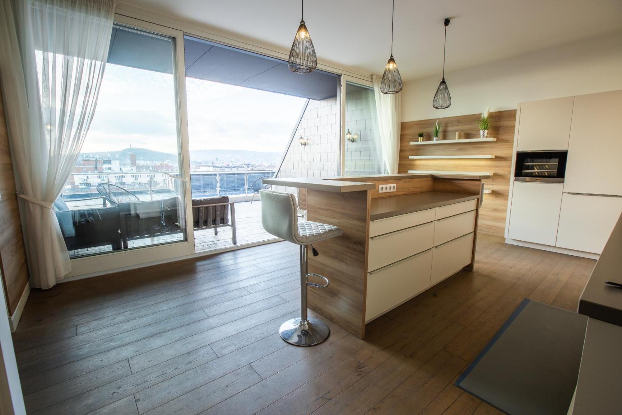 Zoya Luxury Residence بودابست الغرفة الصورة A modern German kitchen